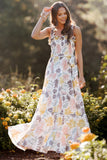 Inner Chaos Ivory Floral Print Maxi Dress