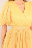 A Beautiful Feeling Yellow Tiered Tulle Maxi Dress